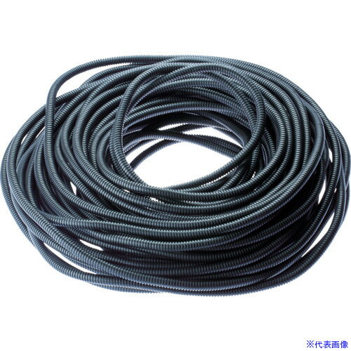 ■PANDUIT コルゲートチューブ 耐熱性ナイロン6 スリット付黒 内径32.5 15.25m CLT125NL630(4401468)