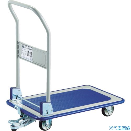 ■TRUSCO プレス製台車 折りたたみ式 740X460 ストッパー付 150FNS(4408675)[法人限定][直送元]