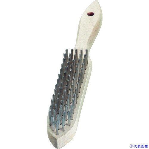 ■LESSMANN 剣先5行 木柄ハンドブラシ ステンレス線 103751(4424581)