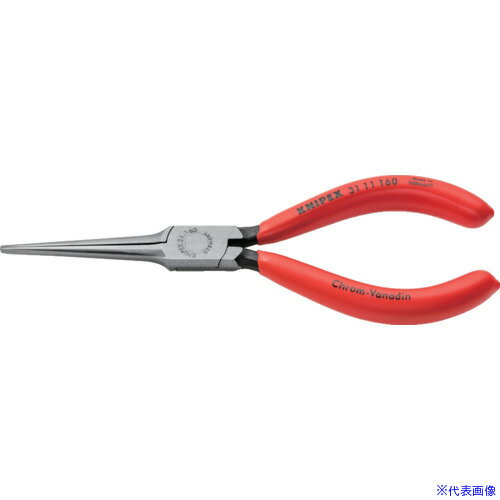 オレンジブック トラスコ中山　TRUSCOKNIPEX ニードルノーズプライヤー 160mm 〔品番:3111160〕[ 注番:4467671]特長●非常に細かい部品の組み立て・曲げ・調節に最適なプライヤーです。●先端は55.0mmのロングタイプです。●つかみ面はフラットで部品に傷をつけません。●ヘッドは丁寧に面取りされています。仕様●全長(mm)：160●厚さ(mm)：7.5●A(mm)：55●先端形状(mm)E×F：1.8×2.5仕様2材質/仕上●焼き入れクロムバナジウム鋼●グリップ：ソフトプラスチックコーティングセット内容/付属品注意原産国（名称）ドイツJANコード4003773044475本体質量100gオレンジブック トラスコ中山　TRUSCOKNIPEX ニードルノーズプライヤー 160mm 〔品番:3111160〕[注番:4467671][本体質量：100g]《包装時基本サイズ：163×53×15》〔包装時質量：96g〕分類》手作業工具》プライヤー・ニッパ・ピンセット》ノーズプライヤー☆納期情報：仕入れ先通常在庫品 (欠品の場合有り)