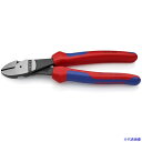 ■KNIPEX 強力型ニッパー 12°オフセット型 コンフォートハンドル 200mm 7422200(4468902)