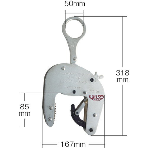 ■ネツレン CU-M型(80) 250KG U字溝竪吊クランプ F3001(4486340)