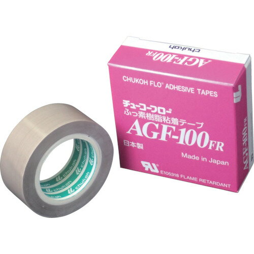 ■chukoh フッ素樹脂(テフロンPTFE製)ガラスクロス粘着テープ AGFー100FR 0.15t×30w×10m AGF100FR15X30(4494202)