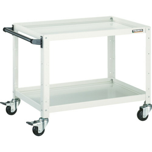 ■TRUSCO ツールワゴン バーディワゴン 750X500XH600 2段 ホワイト BDW672W(4501381)