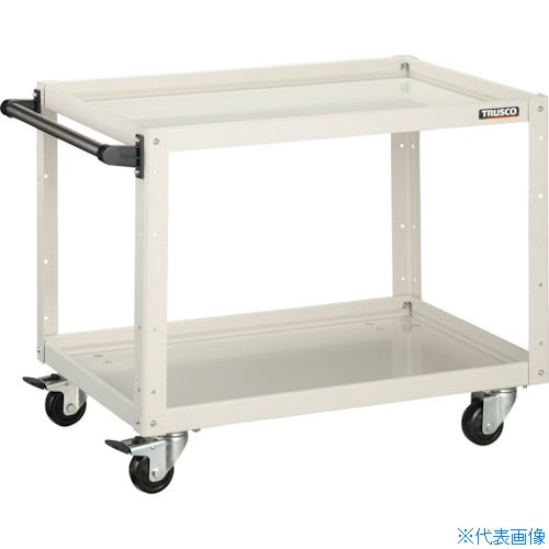 ■TRUSCO ツールワゴン イーグルワゴン 750X500 4輪自在 ホワイト EGW672JW(4501811)
