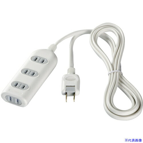 ���Хåե����� 2�ԥ��Ÿ����å� 4�ĸ������� ����å����� 5m �ۥ磻�� BSTAPSH2450WH(4526606)[�������Ӹ��Ѥ�][ˡ�͡����Ƚ����...