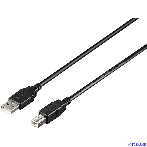 ■BUFFALO USB2.0 A to B カーボン素子練り込みケーブル 3.0m ブラック BU2ABC30BK(...