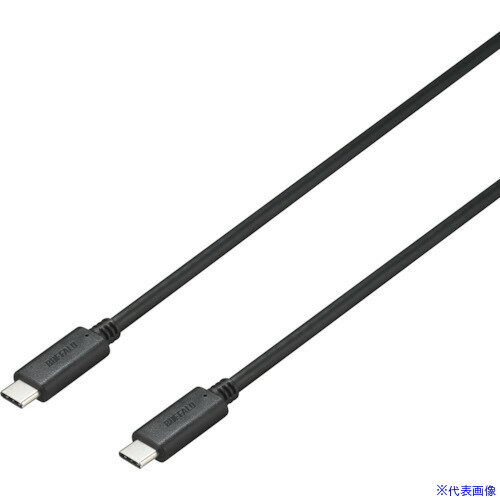 ■バッファロー USB3.2 Gen2 C-C PD5A対応ケーブル 1.0m ブラック BU3CC5P10BK(4531236)[送料別途見積り][法人・事業所限定][掲外取寄]