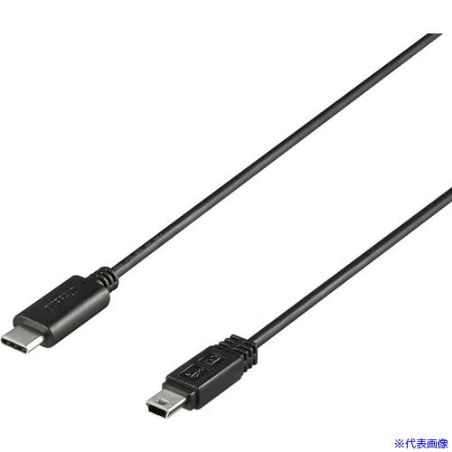 ■BUFFALO USB2.0ケーブル C−miniB 1m ブラック BU2CMN10BK(4538092)
