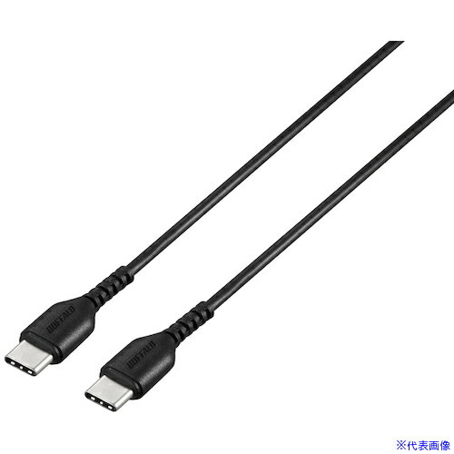 ■バッファロー USB2.0ケーブル(Type-C to Type-C) 0.5m ブラック BSMPCCC105BK(4538174)[送料別途見積..