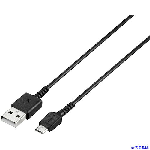 ■BUFFALO USB2.0ケーブル(Type−A to microB) スリム 1.0m ブラック BSMPCMB110BK(4...