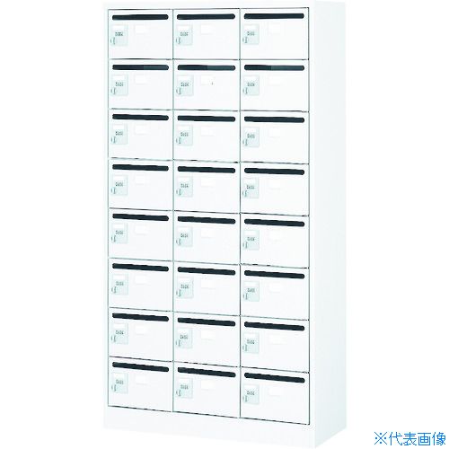 ■TRUSCO メールボックス 24人用 手ぶらキー 900X380XH1700 WMVK24P(4541006)[法人限定][直送元]