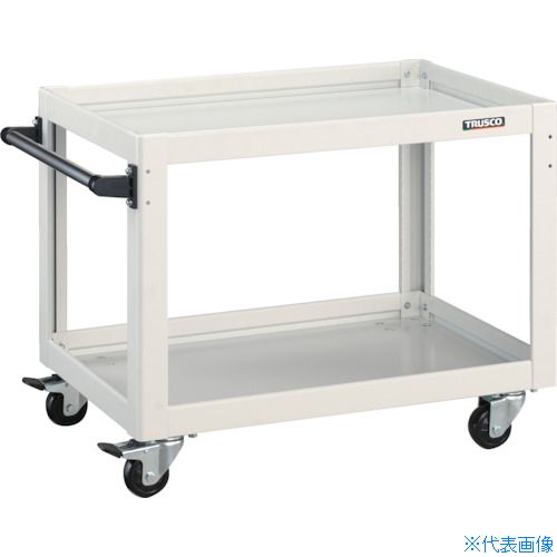 ■TRUSCO ツールワゴン ドルフィン 750X500 4輪自在 ホワイト DLWS672JW(4547551)