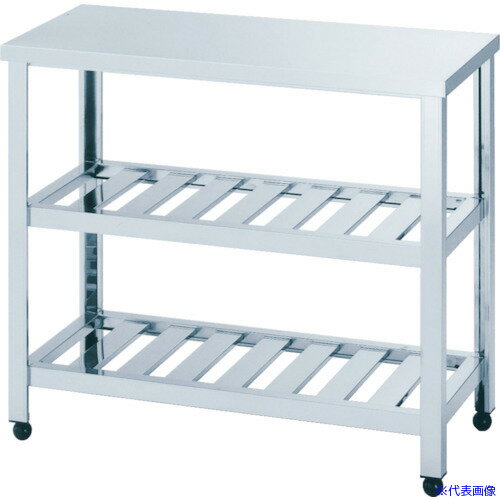 ■アズマ 作業台二段スノコ板付 750×600×800 HT2S750(4552156)[法人限定][直送元]