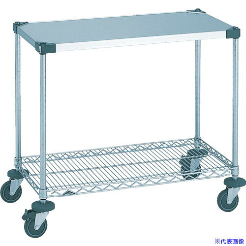 ■ERECTA ワーキングカート1型 間口759mm×奥行461mm×高さ923mm 2段 NWT1A(4564839)[送料別途お見積り][..