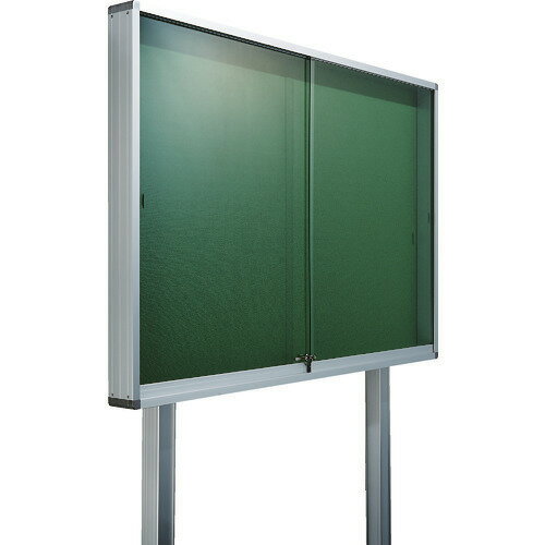 ■TRUSCO 屋外掲示板 アルミ製シルバー枠 1830X100X1230 脚付 FUK46(4573846)[送料別途お見積り][法人限..