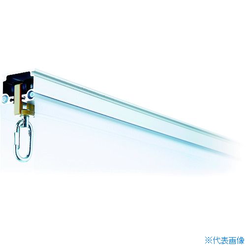 ■岡田 カーテンレール D40隙間シートレール4mアルミ 20L40AS(4574885)[送料別途お見積り][法人限定]