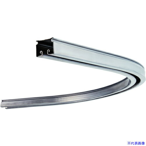 ■岡田 カーテンレール D40カーブレール800×800×530Rステンレス 25L02SU(4574893)[送料別途お見積り][法人限定]