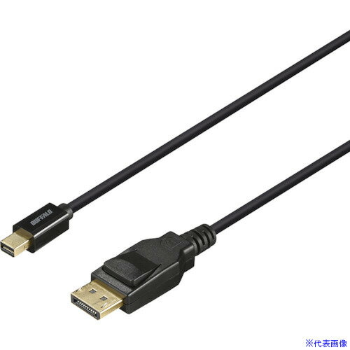 ■バッファロー DPケーブル DPver1.2a認証品 minDP-DP 2m ブラック BDPM20BK(4577834)[送料別途見積り][法人・事業所限定][掲外取寄](2.0)