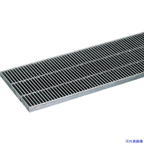 ■奥岡 スチール製 側溝用 グレーチング 本体幅350×高さ32 細目 プレーン OKGP53532(4582520)[送料別途..