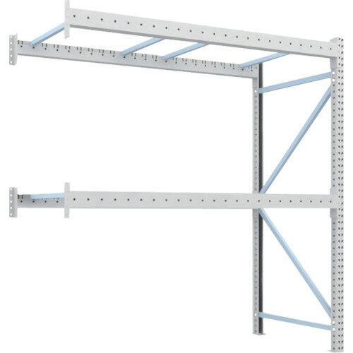 オレンジブック トラスコ中山　TRUSCOTRUSCO 重量パレットラック2トン2300×1100×H2500 2段 連結 〔品番:2D25B23112B〕[ 注番:4591984]特長●限られた床面スペースを有効に利用でき、保管物の荷崩れ破損を防ぎます。●優れた強度（均等積載量1〜2t/段対応）で、支柱・ビームは積載物の荷重に適した形状のものを選択でき、強度を追求した設計となっています。●短期間・短納期 規格化された部材によるノックダウン方式により、短期間でラックの設置が完了し、設置後すぐに使えます。●優れた機能性 レイアウト変更・段変更も自在。積層タイプを採用すれば、上部空間はより有効に活用できます。仕様●間口(mm)：2300●奥行(mm)：1100●高さ(mm)：2500●有効間口(mm)：2300●色：ネオグレー●均等積載量(kg/段)：2000●最大積載量(kg/台)：4000●ビーム段数：2●本体仕様：連結型仕様2●ネオグレー色●段調整ピッチ(mm)：50材質/仕上●本体:スチール●本体表面処理:粉体塗装(支柱、ビーム)セット内容/付属品注意●組立費は別途です。●連結型のみではご使用できません。●集中荷重になりますと耐荷重能力は半減します。必ず均等に荷重を分布させてご使用ください。原産国（名称）日本JANコード本体質量105.8kgオレンジブック トラスコ中山　TRUSCOTRUSCO 重量パレットラック2トン2300×1100×H2500 2段 連結 〔品番:2D25B23112B〕[注番:4591984][本体質量：105.8kg]《包装時基本サイズ：1100×2500×300》〔包装時質量：106kg〕分類》物流・保管用品》物品棚》パレットラック☆納期情報：メーカー直送品【法人限定＝会社名ご記入お願い致します。】