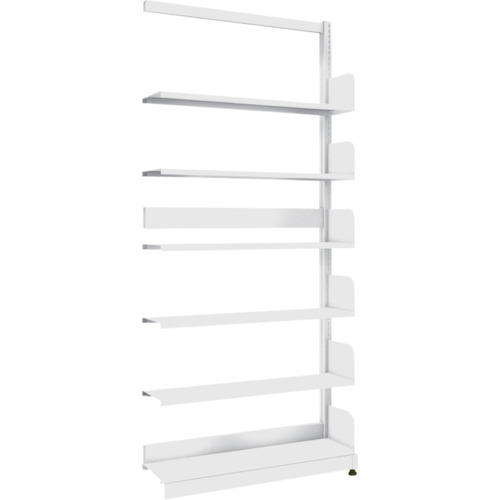 ■TRUSCO 単柱書架 単式 B5縦 W900XD220XH1975 6段 連結 BSSS63T6B(4592662)[法人限定][直送元]