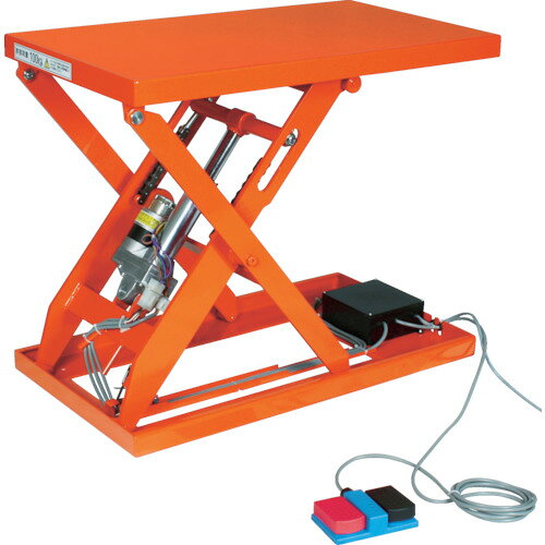 ■TRUSCO テーブルリフト250kg(電動Bねじ100V)600×1050mm HDLL25610V12(4643577)[法...