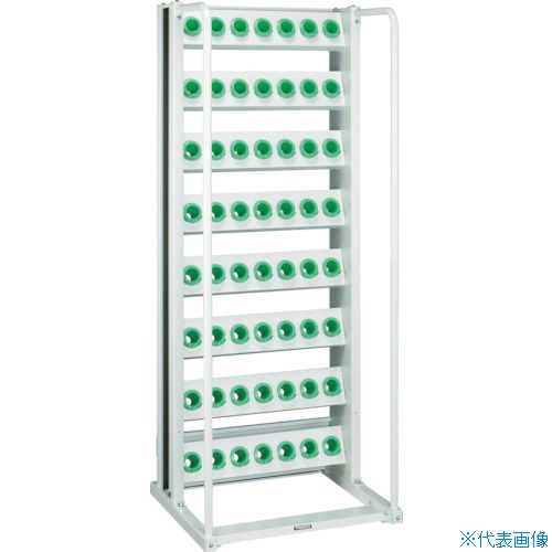 ■TRUSCO ツーリングラック BT・NT40兼用 56個収納 ロック付 ホワイト色 VTL87AW(4652932)[法人限定][直..