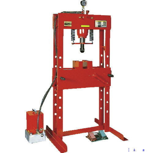 ■MASADA 矯正油圧プレス 電動式門型プレス(フットスイッチ) 電動・手動兼用タイプ 15トン MHP15E4A(4654544)[送料別途お見積り][法人限定][直送]