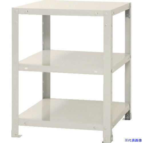 ■北島 ボルト式棚 荷重40kg スマートラック 開放型 NSTR−124−3−W 3段 ホワイト 450×300×600 NSTR1243W(4661696)[法人限定][直送元]