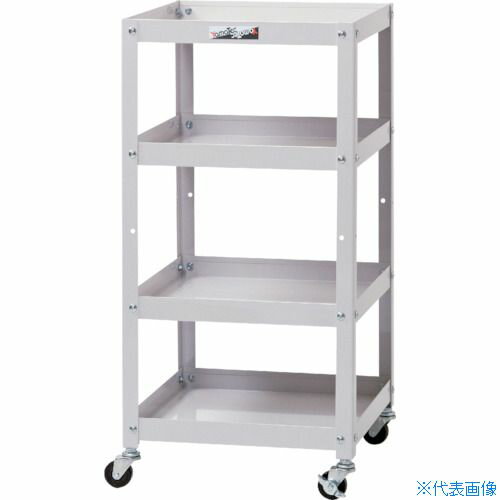 ■ヤマテック コンビニワゴン オープン4段タイプ(高さ810)W400×D400 WCL4P(4661931)[法人限定][直送元]
