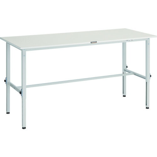 ■TRUSCO 軽荷重作業台高さ調節式(150kg)AEM型 1800X750XH650〜950 基本タイプ ホワイト色 AEM1800W(466..