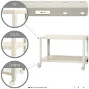 ■北島 ボルト式棚 キャスター付きタイプ 荷重80kg キャスター付きスマートラック NSTRK-047-2-W 2段 ホワイト 700×450×450 NSTRK0472W(4668013)[法人・事業所限定][外直送元]