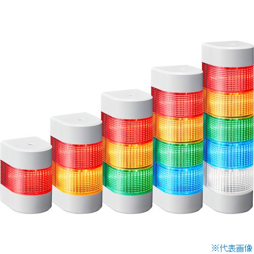 ■PATLITE LED壁面取付け積層信号灯 シグナルタワー ウォールマウント WME型 WME302DFBRGY(4669552)