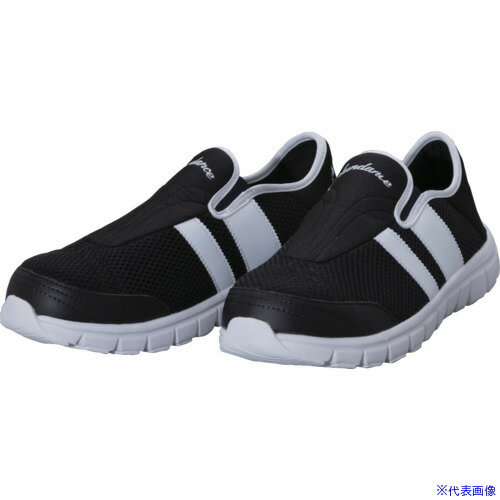 ■サンダンス SL−250 軽量安全スリップオン ブラック&ホワイト 27.5 SL250BKWH27.5(4698976)