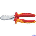 ■KNIPEX 絶縁1000V強力型ニッパー 180mm 7406180(4715926)
