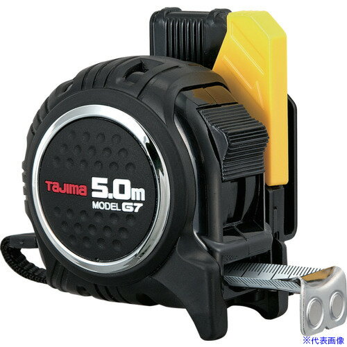 ■タジマ コンベックス セフG7ロックマグ爪25 5.0m 尺相当目盛付 黒/黒 SFG7LM2550S(4718810)