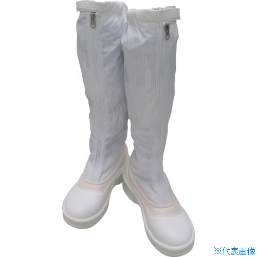 ■GOLDWIN 静電安全靴ファスナー付ロングブーツ ホワイト 28.0cm PA9850W28.0(4727029)
