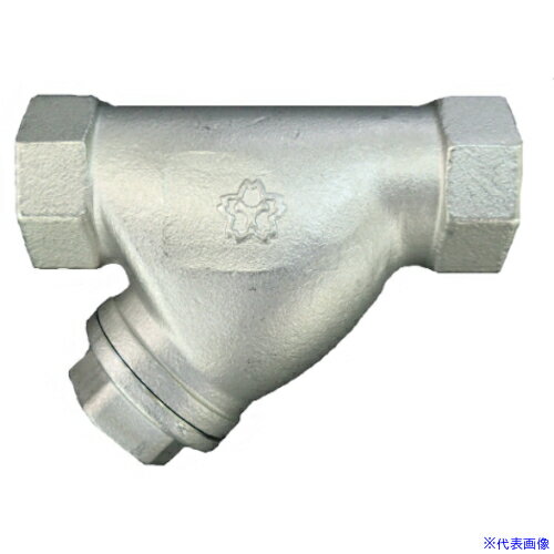 ■大和バルブ Y形ストレーナ 40A(10K、ステンレス、JV8−2) S10SY40A(4734272)[送料別途お見積り][法人限..