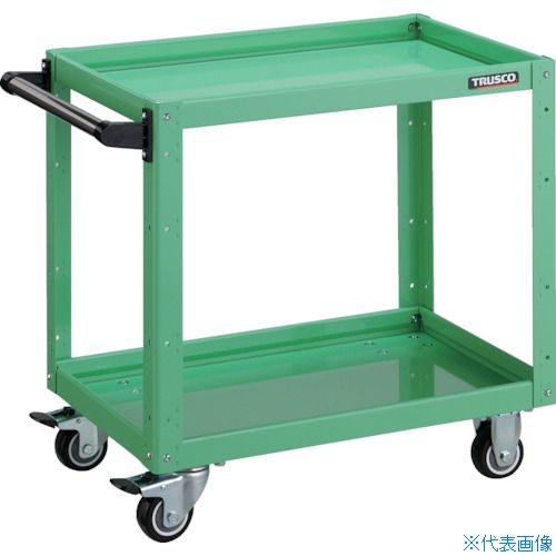 ■TRUSCO ツールワゴン イーグルワゴン 600X400XH600 ウレタン車輪 ヤンググリーン EGW662UYG(4749294)