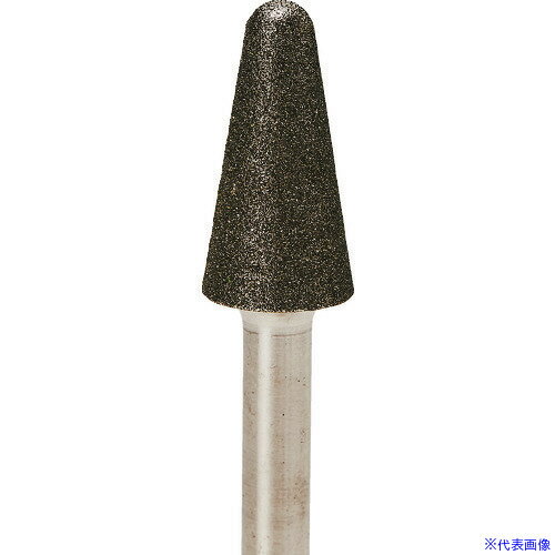 ■ナカニシ 電着ダイヤモンドバー テーパー先丸型 φ13×25×軸φ6 #120 13301(4761219)