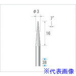 ■ナカニシ チタンコート超硬カッター テーパー型 シングルカット φ3×16×軸φ3 7° 21319(4762053)