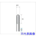 ■ナカニシ チタンコート超硬カッター 円筒先丸型 ダブルカット φ6×16×軸φ6 21521(4762134)