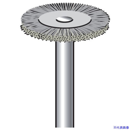 ■ナカニシ 硬鋼ワイヤーブラシ 10本入 ホイール型 φ15×1.5×軸φ3 線φ0.1 50442(4769...