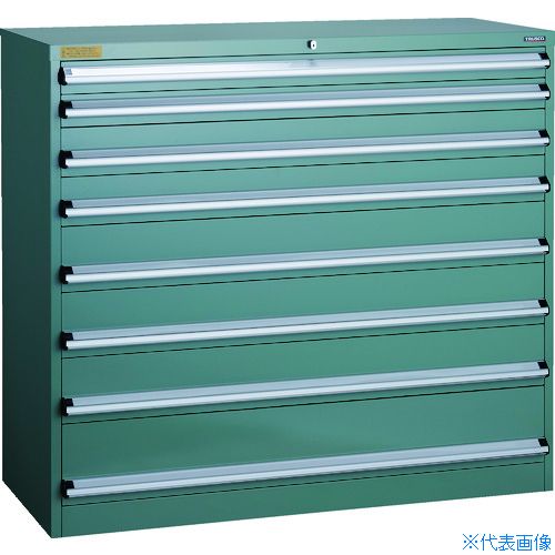 ■TRUSCO VE13S型キャビネット 1300X550XH1200 引出8段 VE13S1208(4790146)[法人限定][直送元]