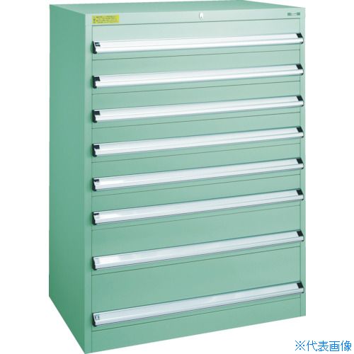 ■TRUSCO VE9S型中量キャビネット 880X550XH1200 引出8段 VE9S1203(4791452)[法人限定][直送元]