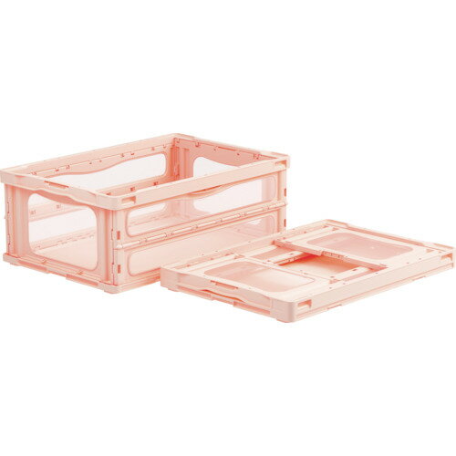 ■サンコー 折りたたみコンテナー 559210 マドコンライトO-55Bピンク SKMLOO55BPNK(4797311)