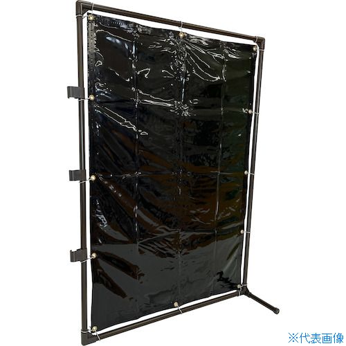 ■TRUSCO 溶接遮光フェンス 1015型接続 固定足 深緑 YF1015SKDG(4875621)[送料別途お見積り][法人限定]