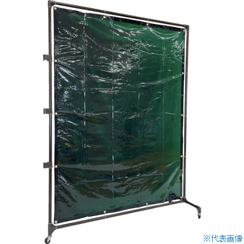 ■TRUSCO 溶接遮光フェンス 2015型接続 キャスター 緑 YF2015SGN(4875923)[送料別途お見積り][法人限定]