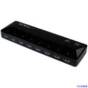 ■スターテック USBハブ/USB 3.0/USB-A - 10x USB-A/ACアダプター付属/ブラック ST103008U2C(4892525)[法人・事...
